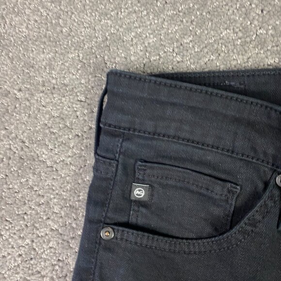 AG Adriano Goldschmied The Harper Essential Straight Jeans Women's 27R Black - Picture 3 of 14